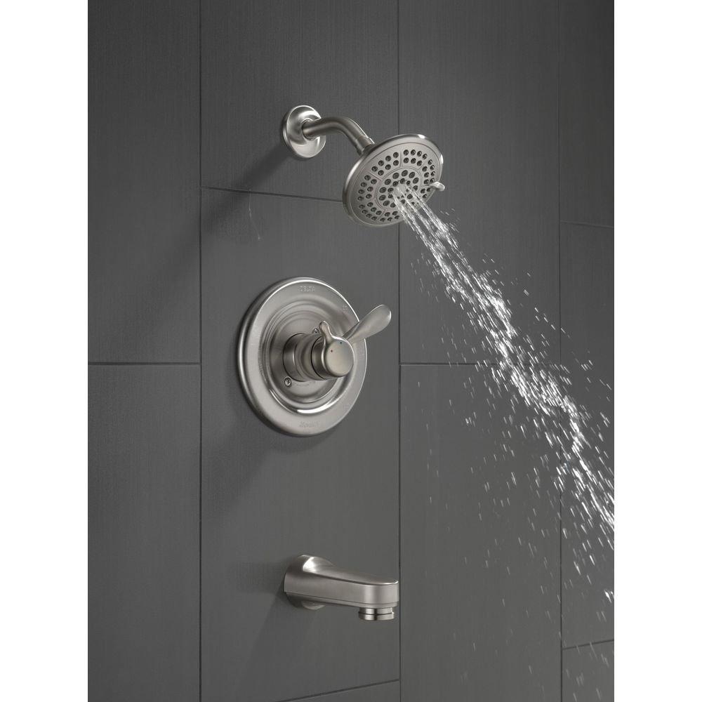 Delta Faucet Brilliance Stainless Single Handle Multi-function Bathtub & Shower Faucet (Trim Only) 
