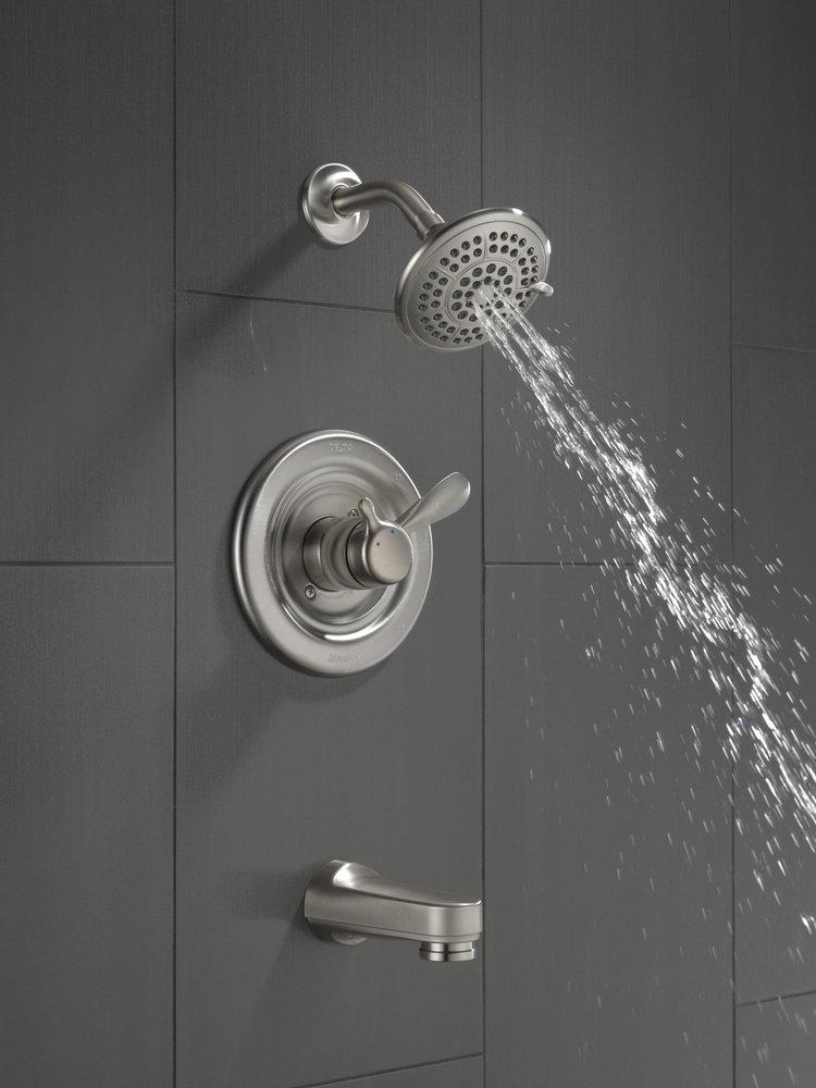 Delta Faucet Brilliance Stainless Single Handle Multi-function Bathtub & Shower Faucet (Trim Only) 