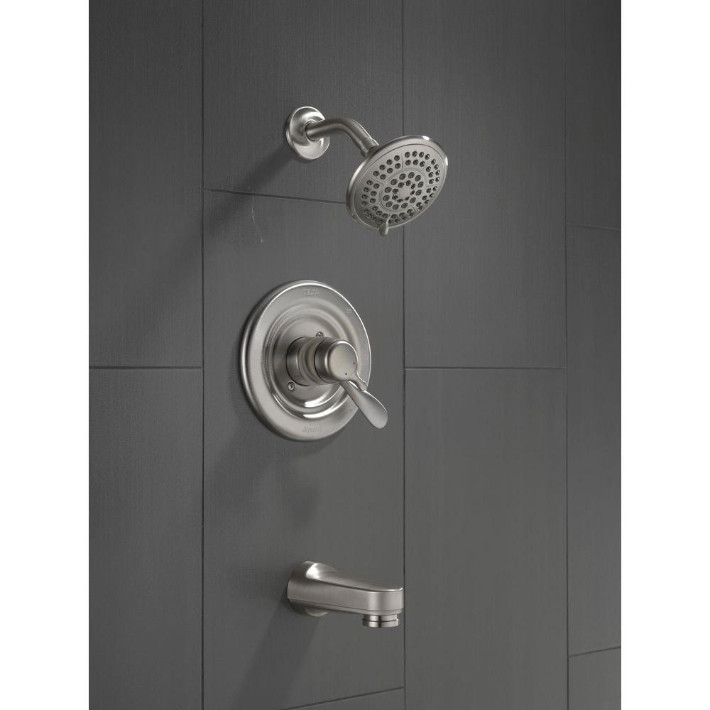 Delta Faucet Brilliance Stainless Single Handle Multi-function Bathtub & Shower Faucet (Trim Only) 