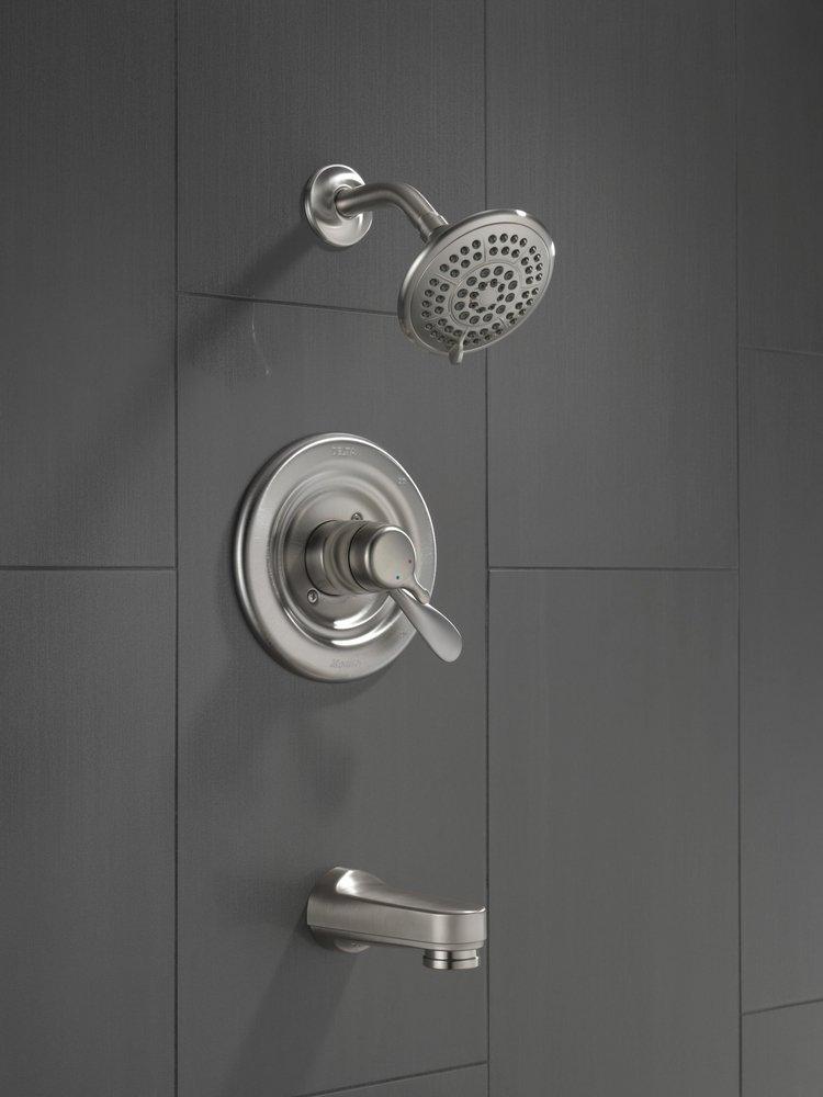 Delta Faucet Brilliance Stainless Single Handle Multi-function Bathtub & Shower Faucet (Trim Only) 