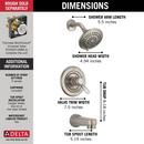 Delta Faucet Brilliance Stainless Single Handle Multi-function Bathtub & Shower Faucet (Trim Only) 