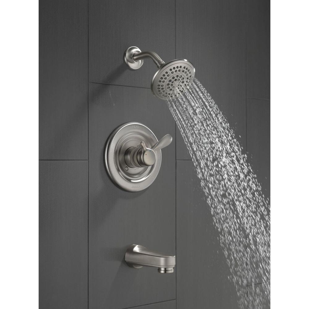 Delta Faucet Brilliance Stainless Single Handle Multi-function Bathtub & Shower Faucet (Trim Only) 
