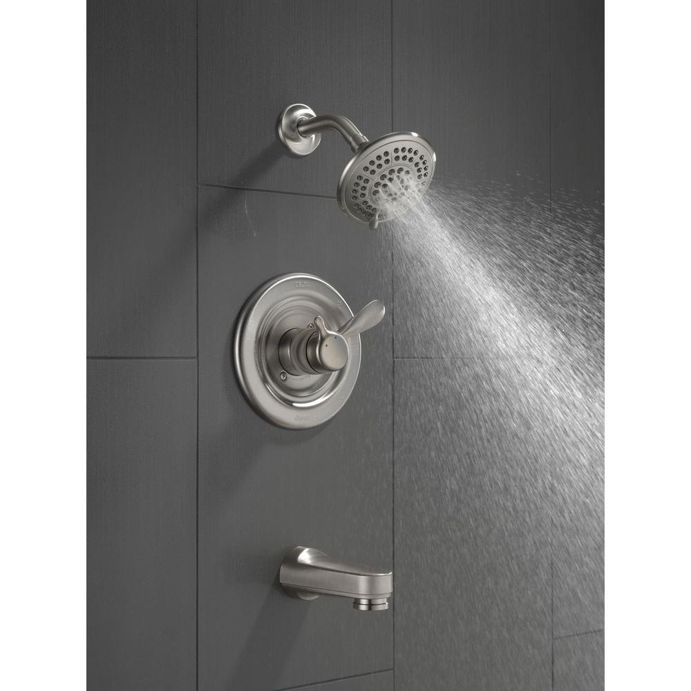 Delta Faucet Brilliance Stainless Single Handle Multi-function Bathtub & Shower Faucet (Trim Only) 