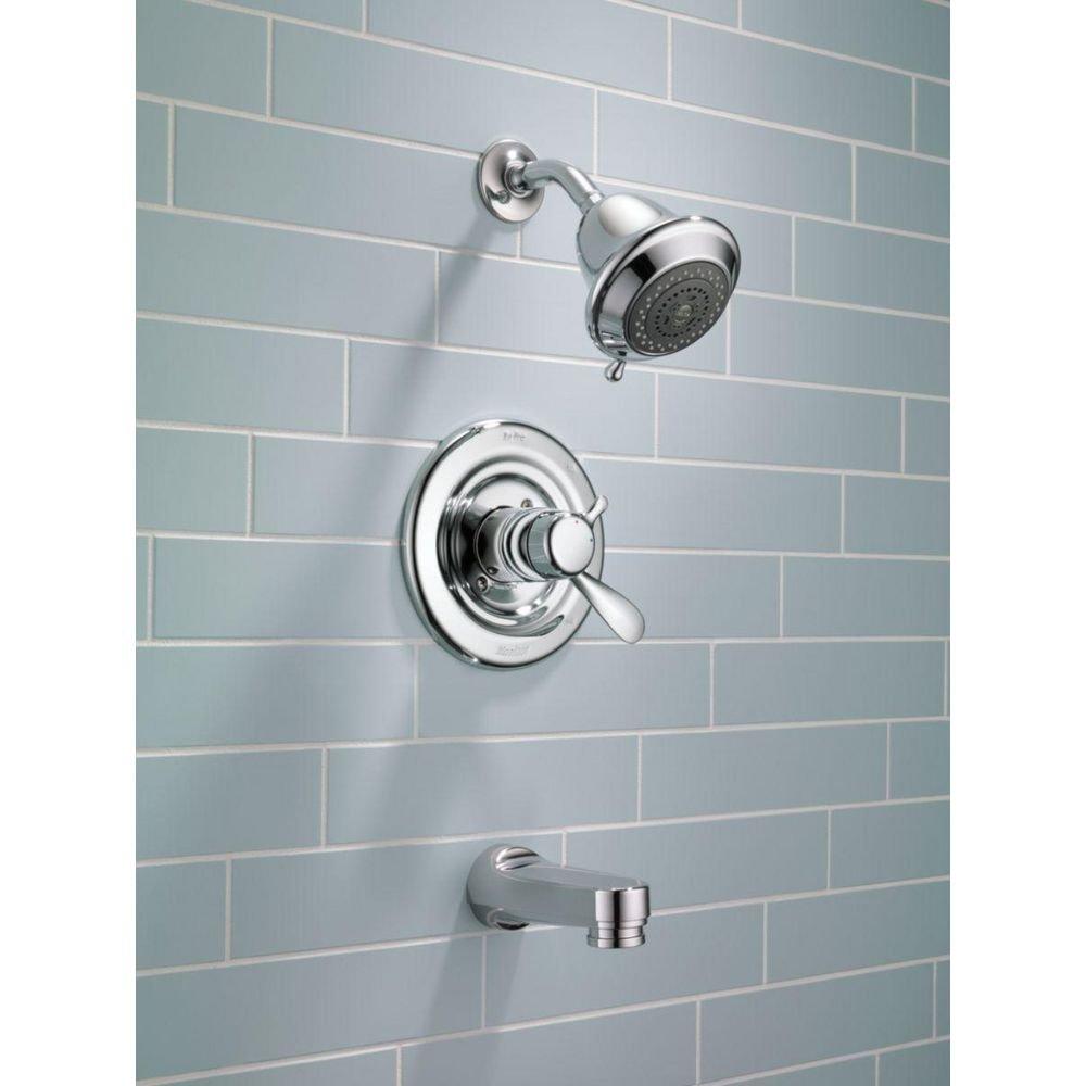 Delta Faucet Brilliance Stainless Single Handle Multi-function Bathtub & Shower Faucet (Trim Only) 