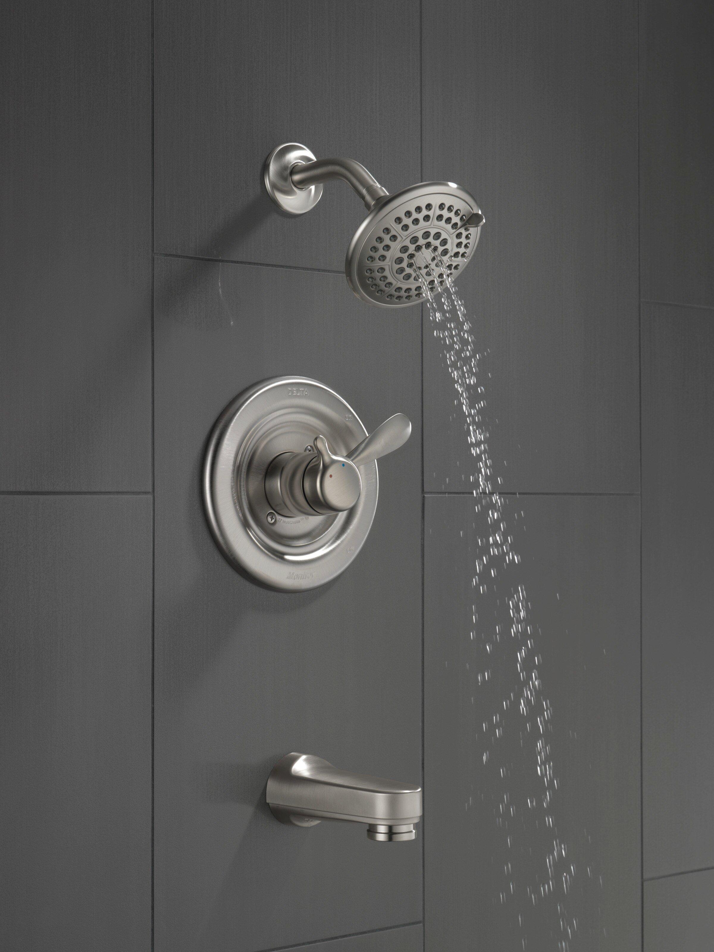 Delta Faucet Brilliance Stainless Single Handle Multi-function Bathtub & Shower Faucet (Trim Only) 