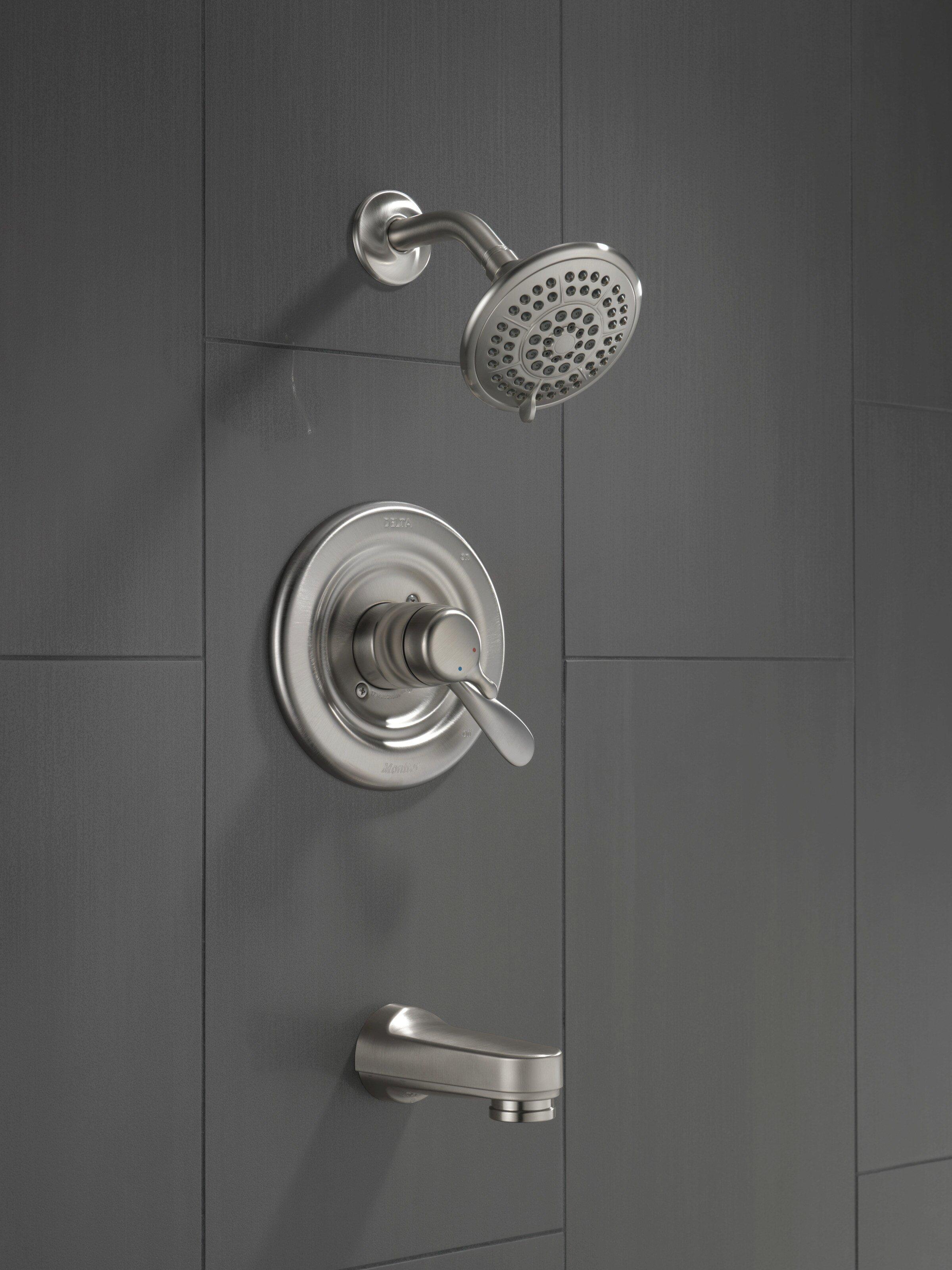 Delta Faucet Brilliance Stainless Single Handle Multi-function Bathtub & Shower Faucet (Trim Only) 