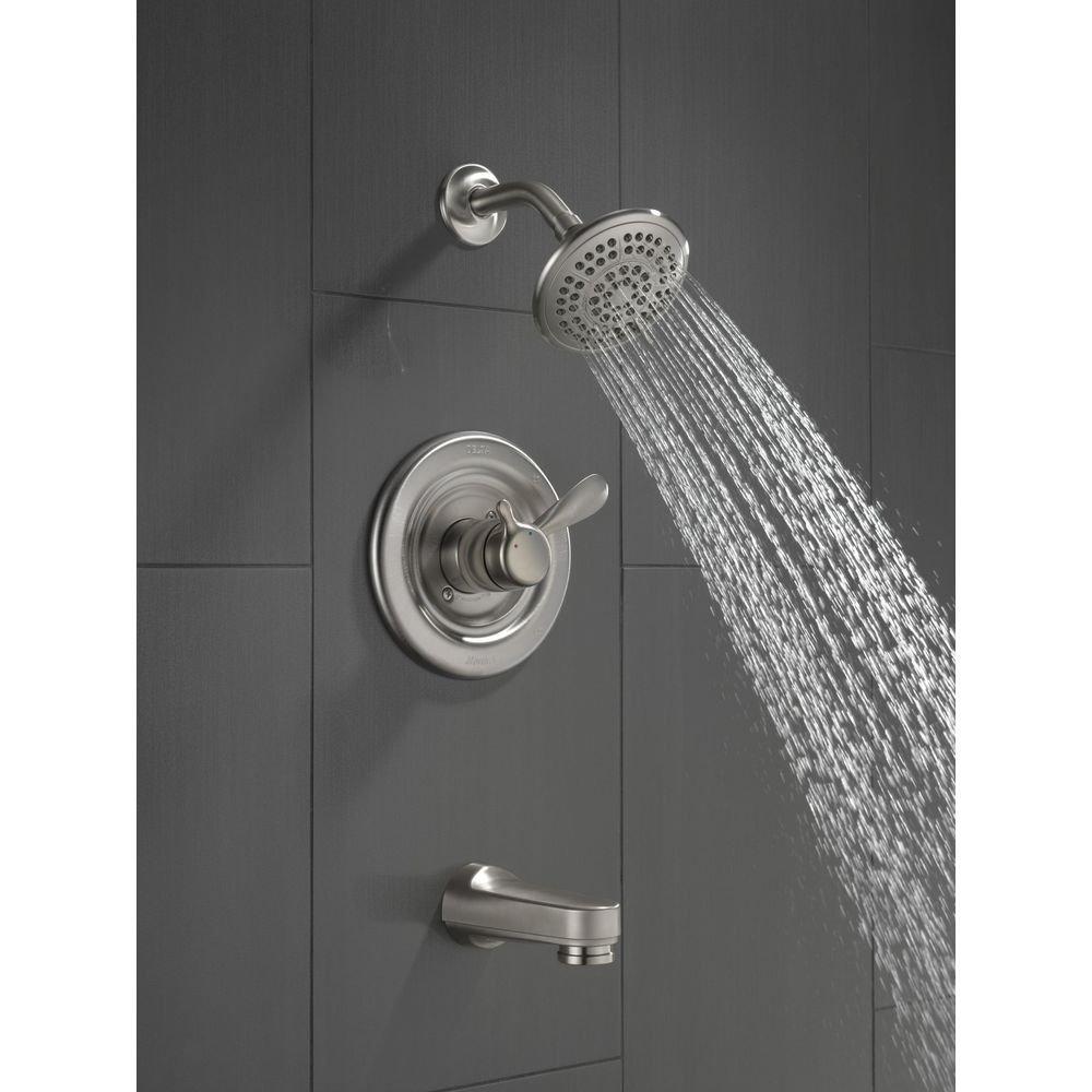 Delta Faucet Brilliance Stainless Single Handle Multi-function Bathtub & Shower Faucet (Trim Only) 