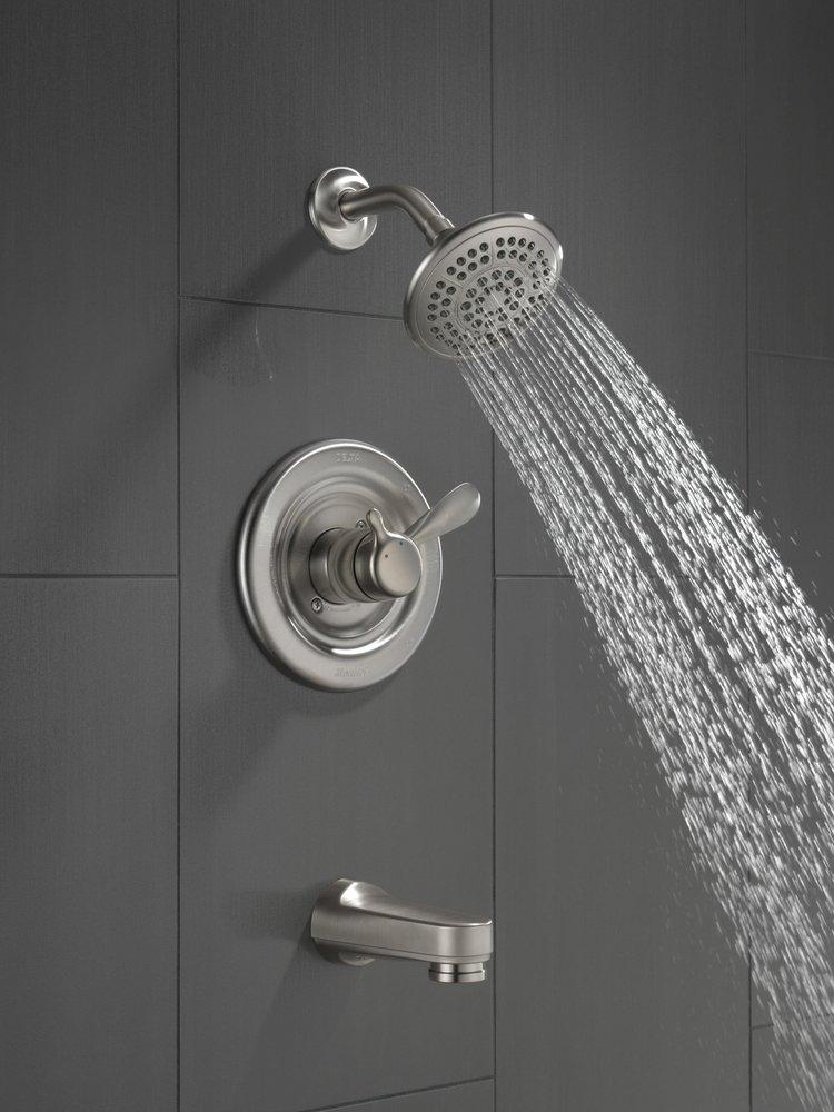Delta Faucet Stainless Single Handle Multi-function Bathtub & Shower Faucet (Trim Only) 