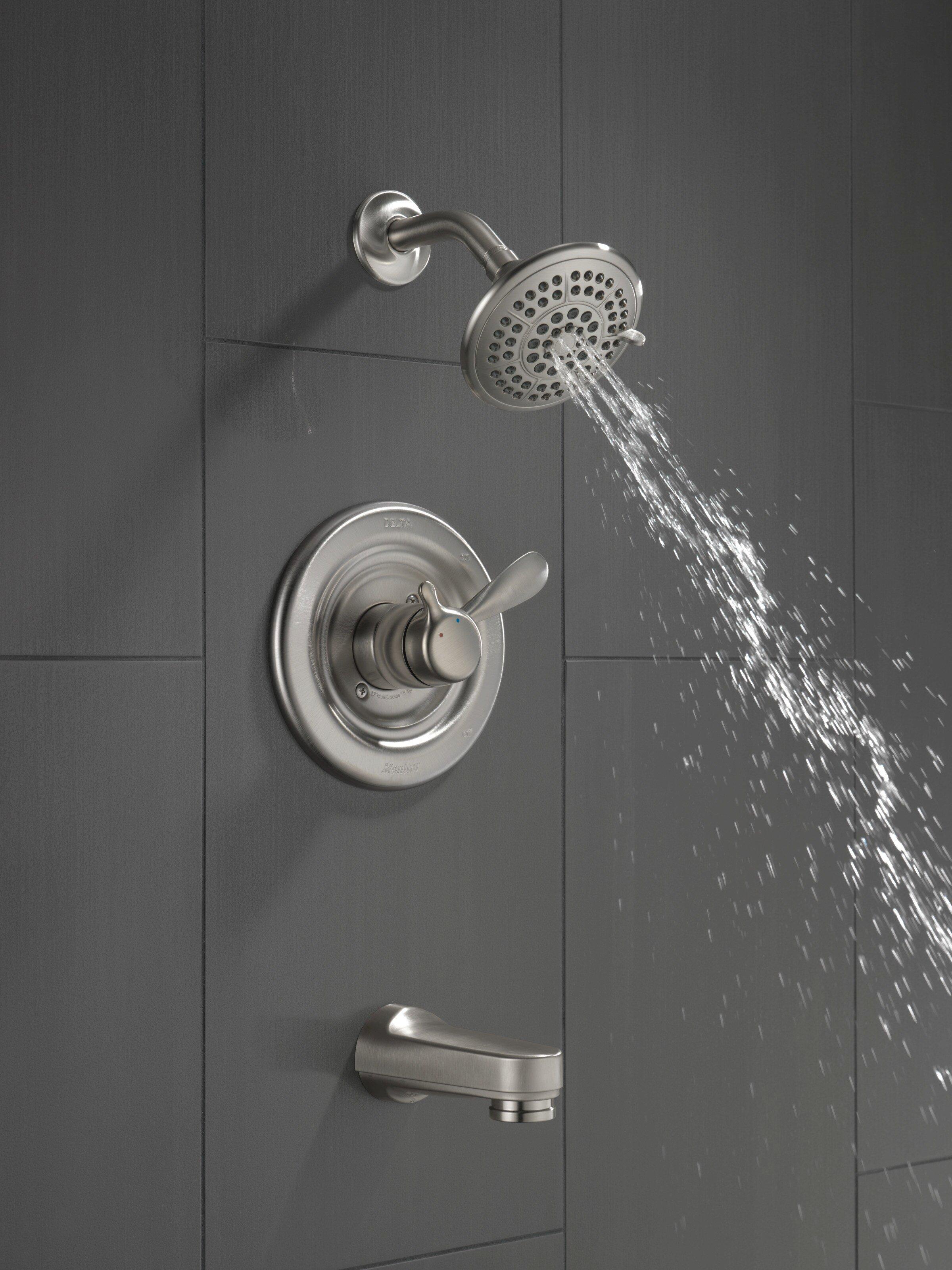 Delta Faucet Brilliance Stainless Single Handle Multi-function Bathtub & Shower Faucet (Trim Only) 