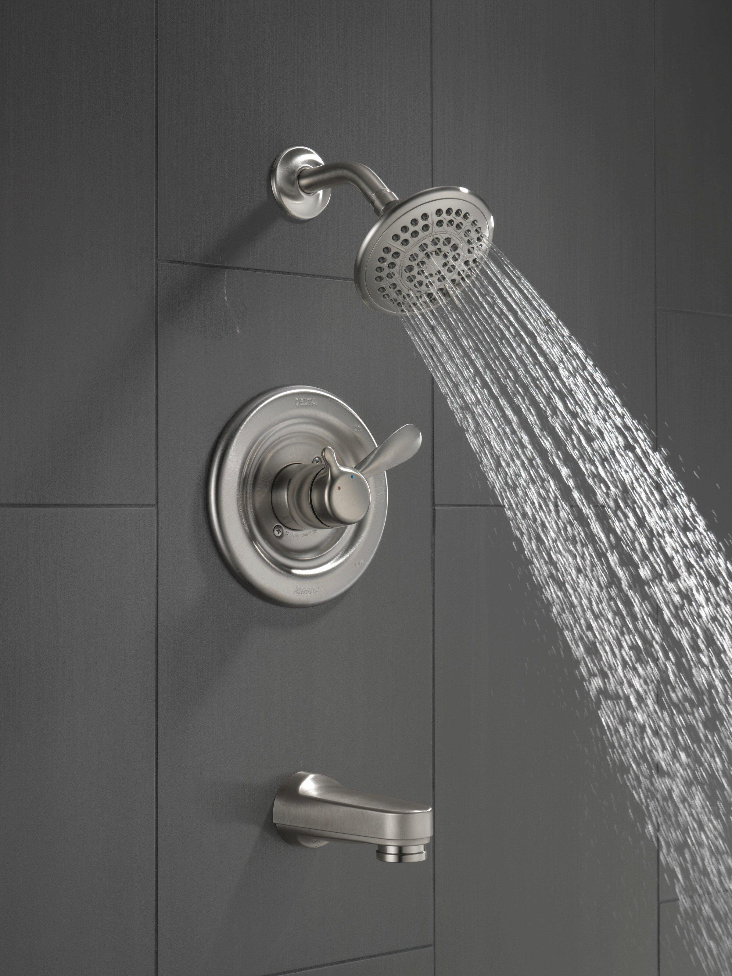 Delta Faucet Brilliance Stainless Single Handle Multi-function Bathtub & Shower Faucet (Trim Only) 