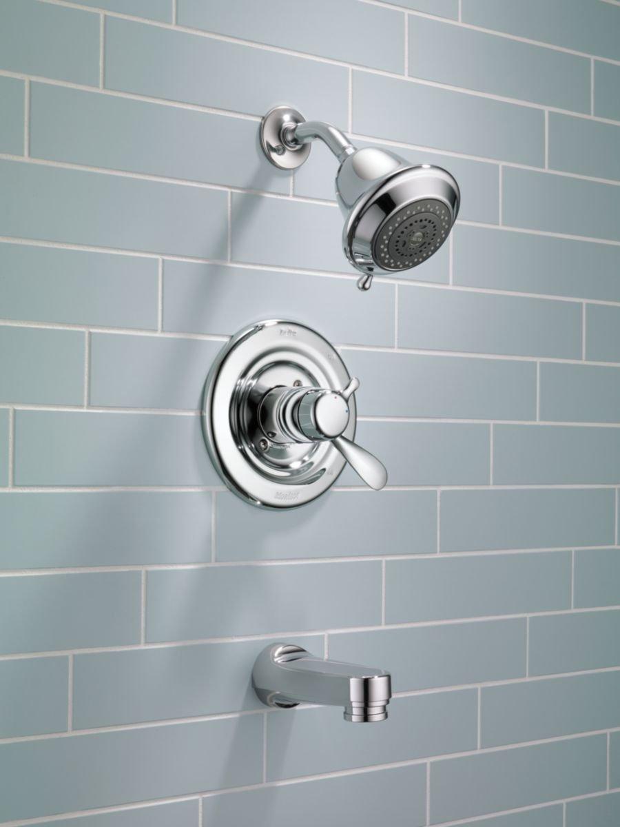 Delta Faucet Brilliance Stainless Single Handle Multi-function Bathtub & Shower Faucet (Trim Only) 