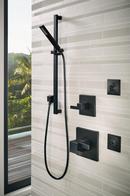 Brizo Matte Black 1/2 x 16 in. NPT Solid Brass Shower Arm and Flange 