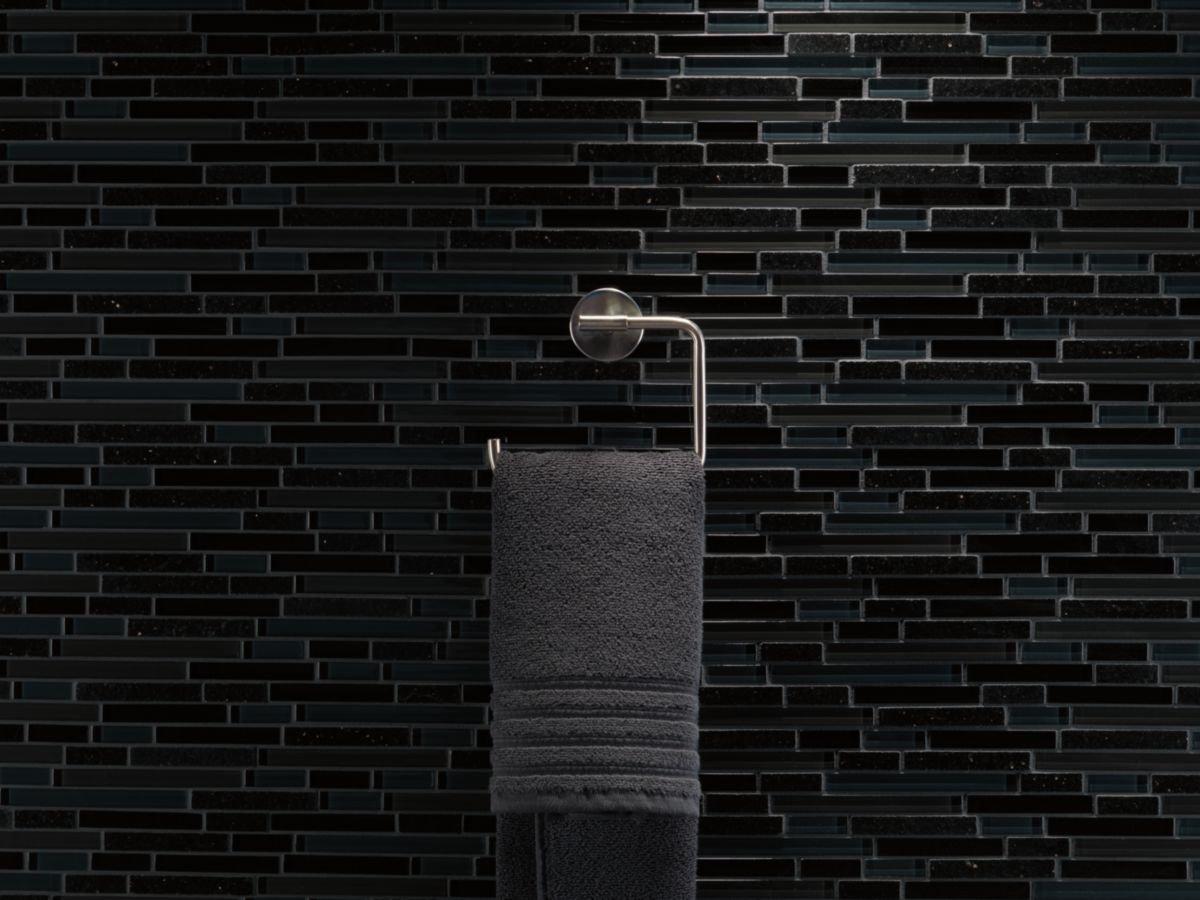 Delta Faucet Brilliance Stainless Rectangular Open Towel Ring 