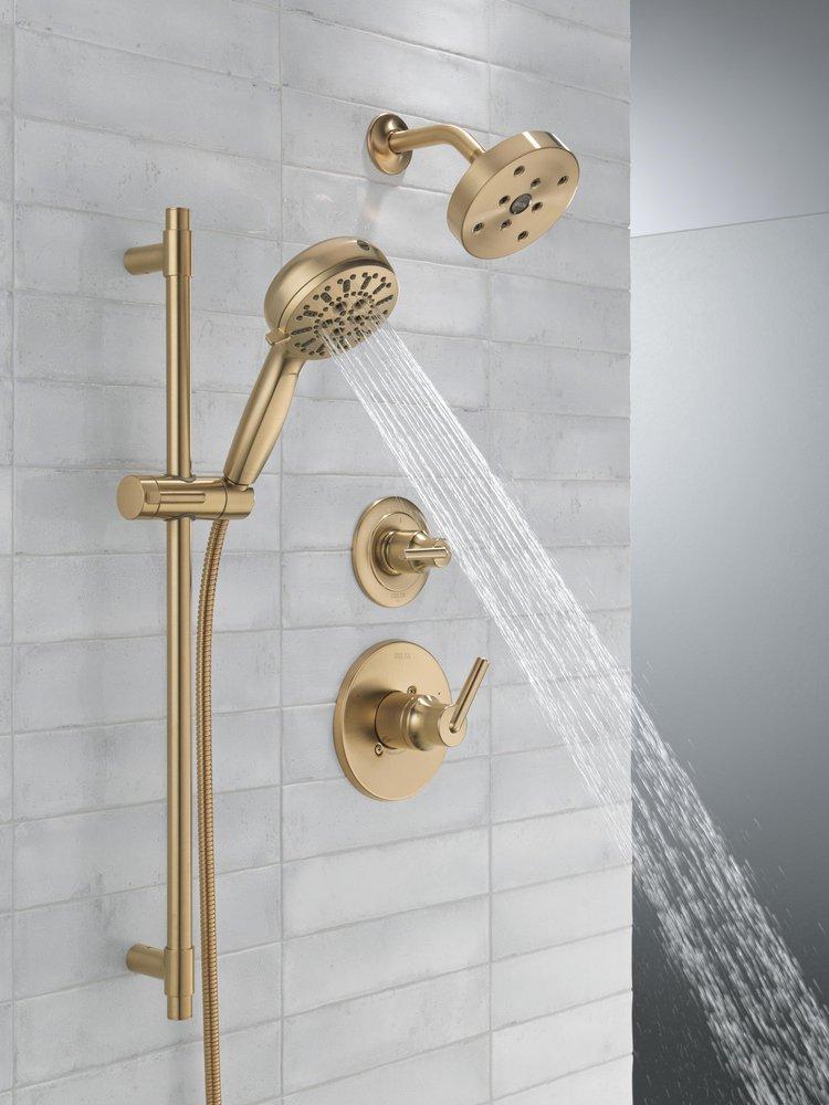 Delta Faucet Brilliance® Champagne Bronze Tub and Shower Diverter Valve with Single Lever Handle 