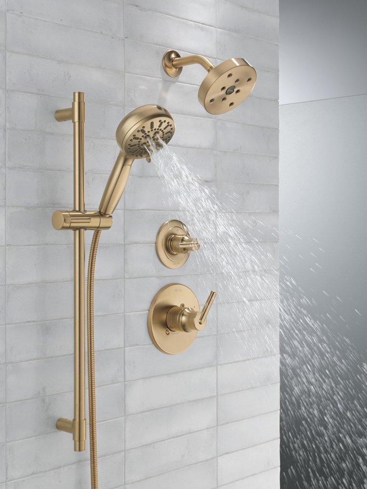Delta Faucet Brilliance® Champagne Bronze Tub and Shower Diverter Valve with Single Lever Handle 