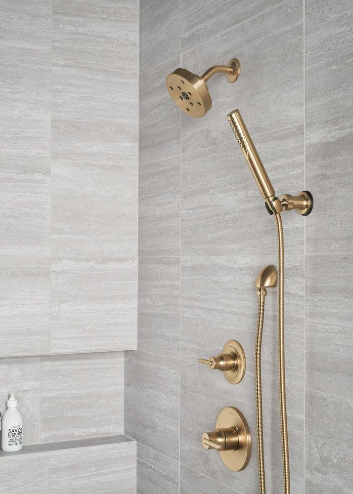 Delta Faucet Brilliance Champagne Bronze Tub and Shower Diverter Valve with Single Lever Handle 