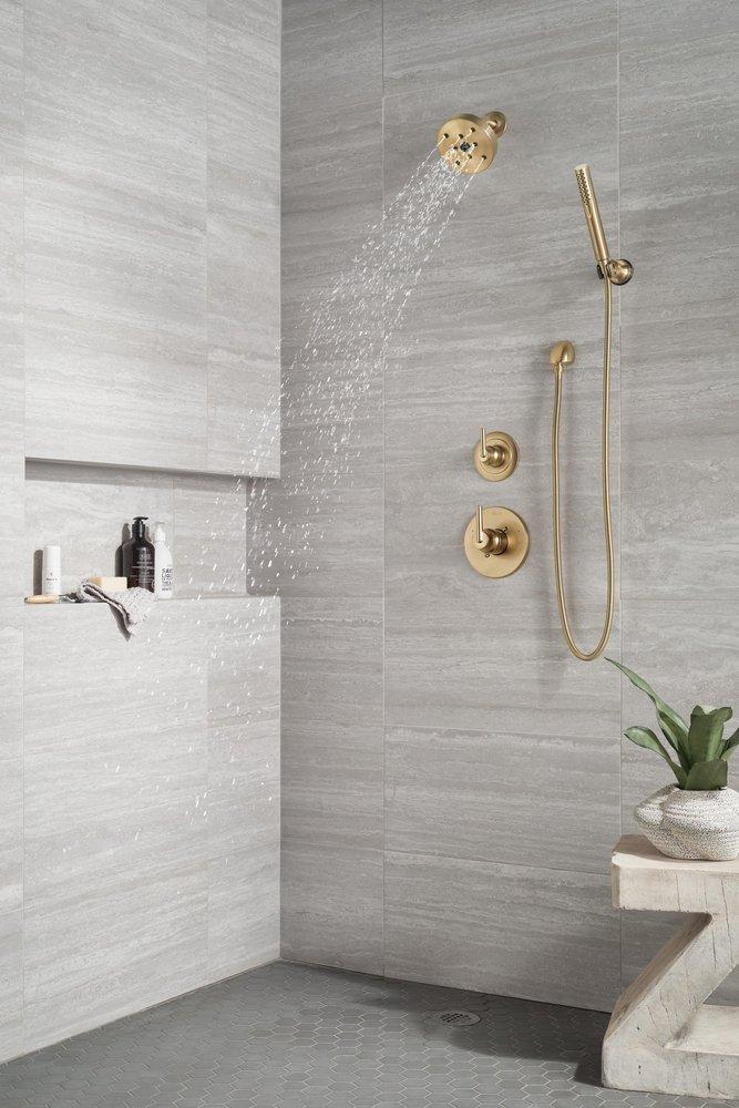 Delta Faucet Brilliance Champagne Bronze Tub and Shower Diverter Valve with Single Lever Handle 