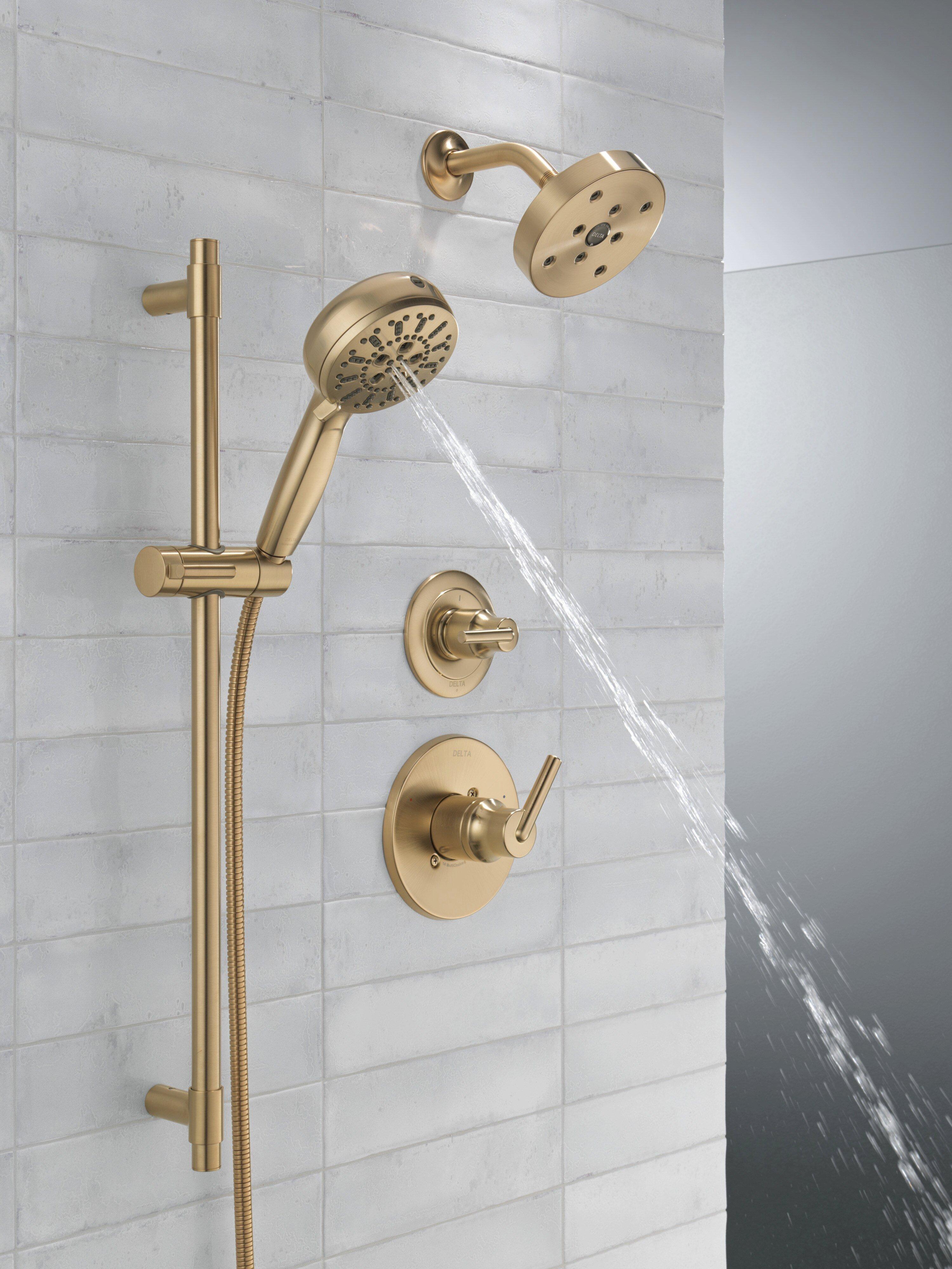 Delta Faucet Brilliance Champagne Bronze Single Handle Bathtub & Shower Faucet (Trim Only) 