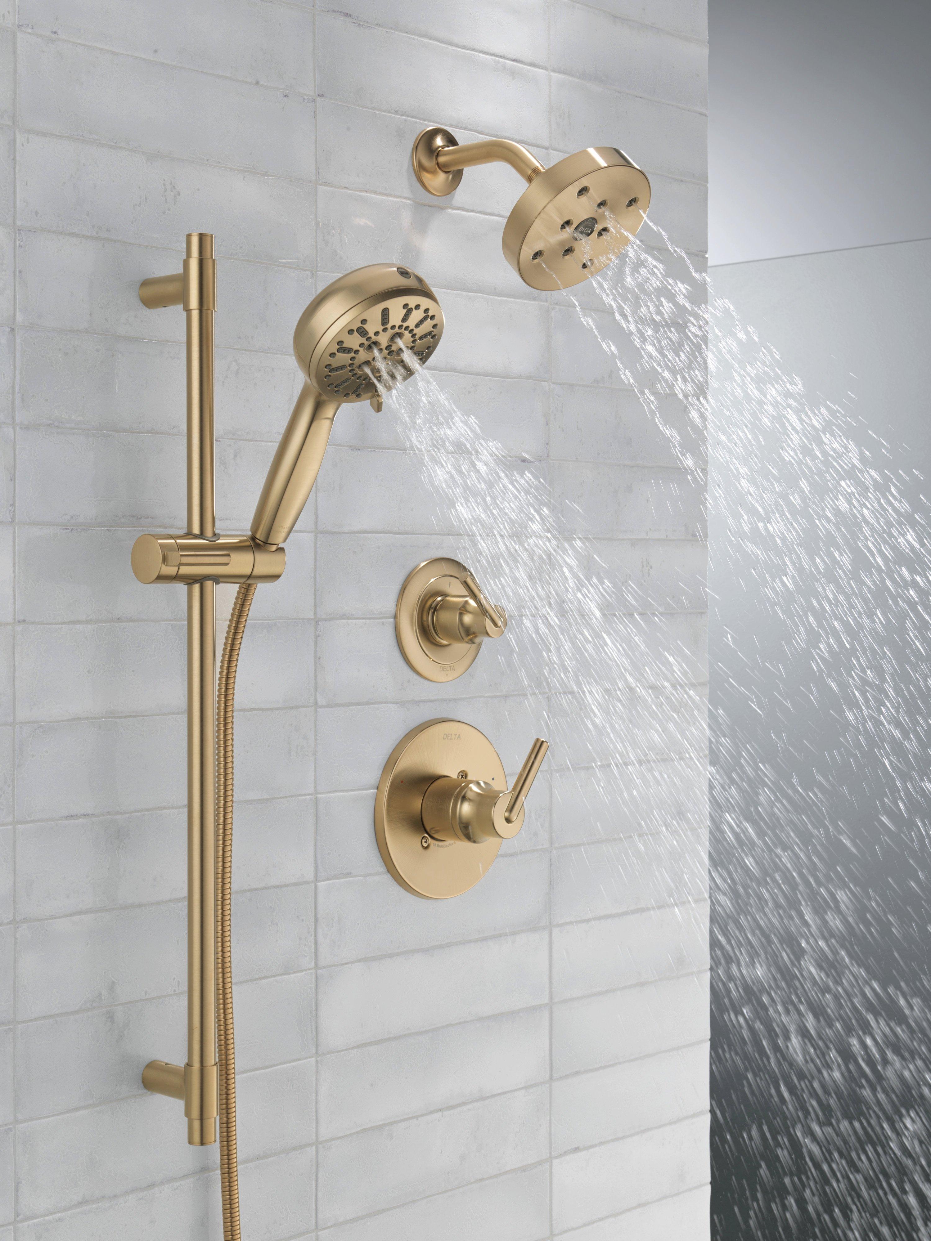 Delta Faucet Brilliance Champagne Bronze Single Handle Bathtub & Shower Faucet (Trim Only) 