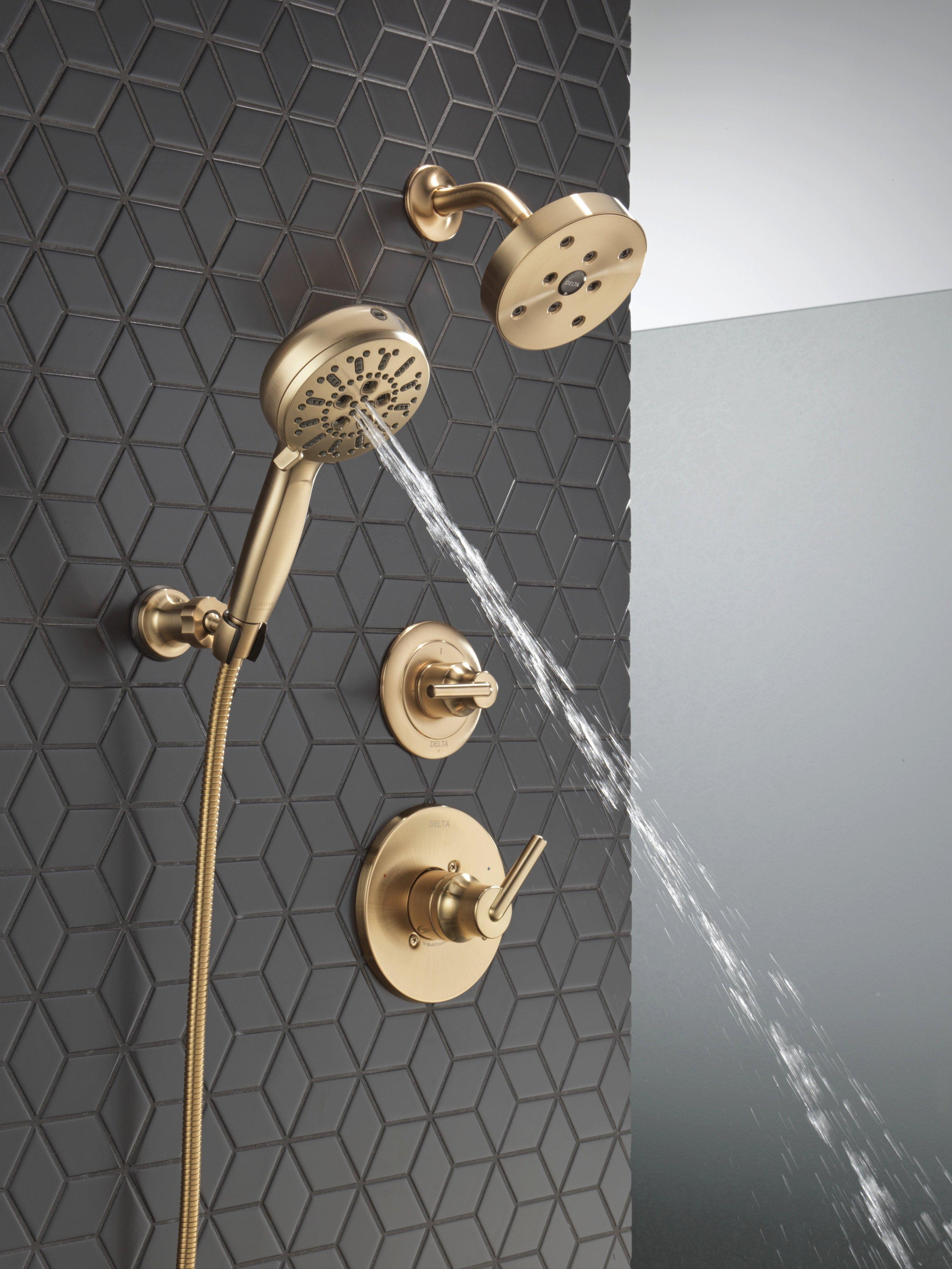 Delta Faucet Brilliance Champagne Bronze Single Handle Bathtub & Shower Faucet (Trim Only) 