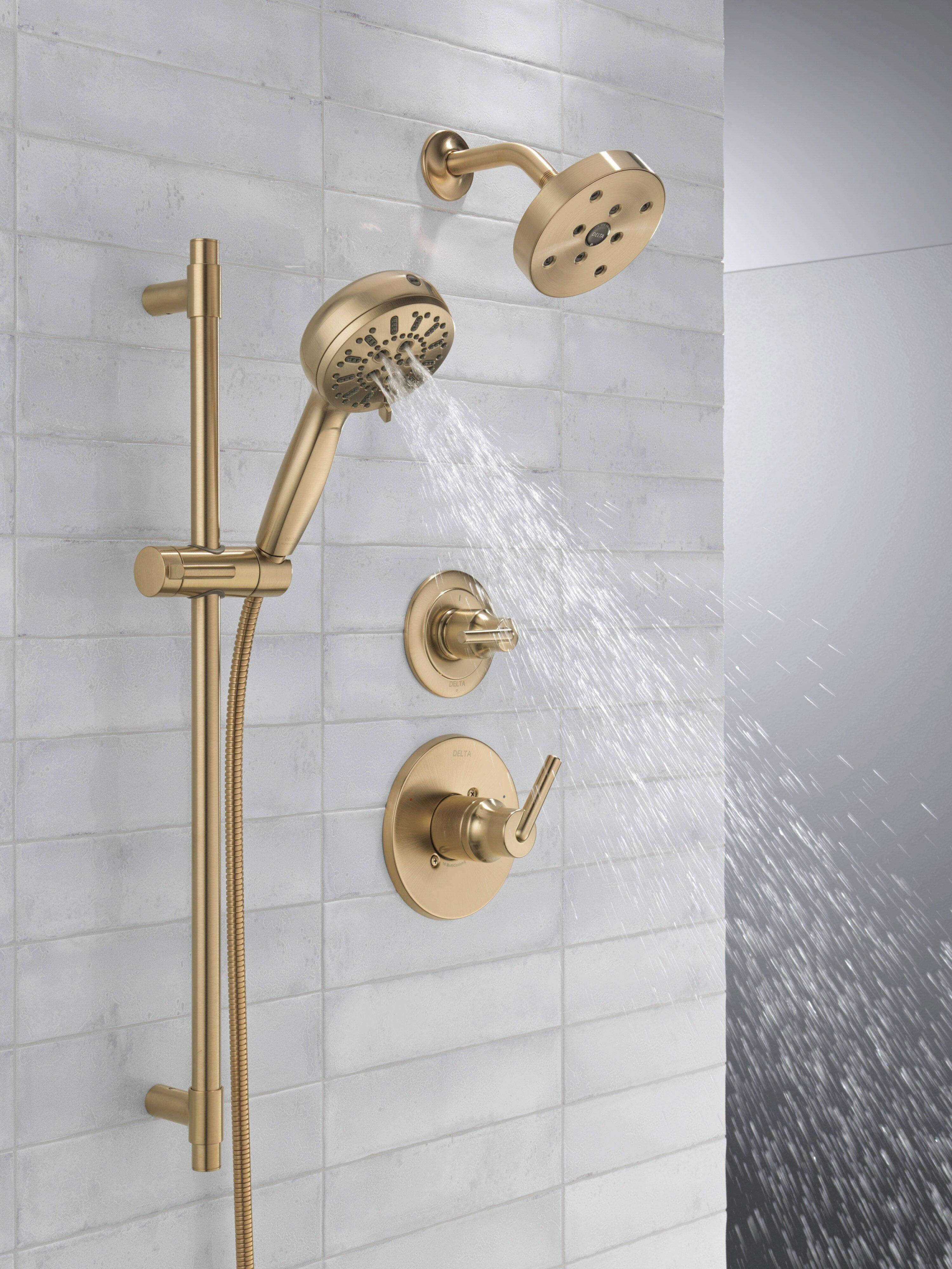 Delta Faucet Brilliance Champagne Bronze Single Handle Bathtub & Shower Faucet (Trim Only) 