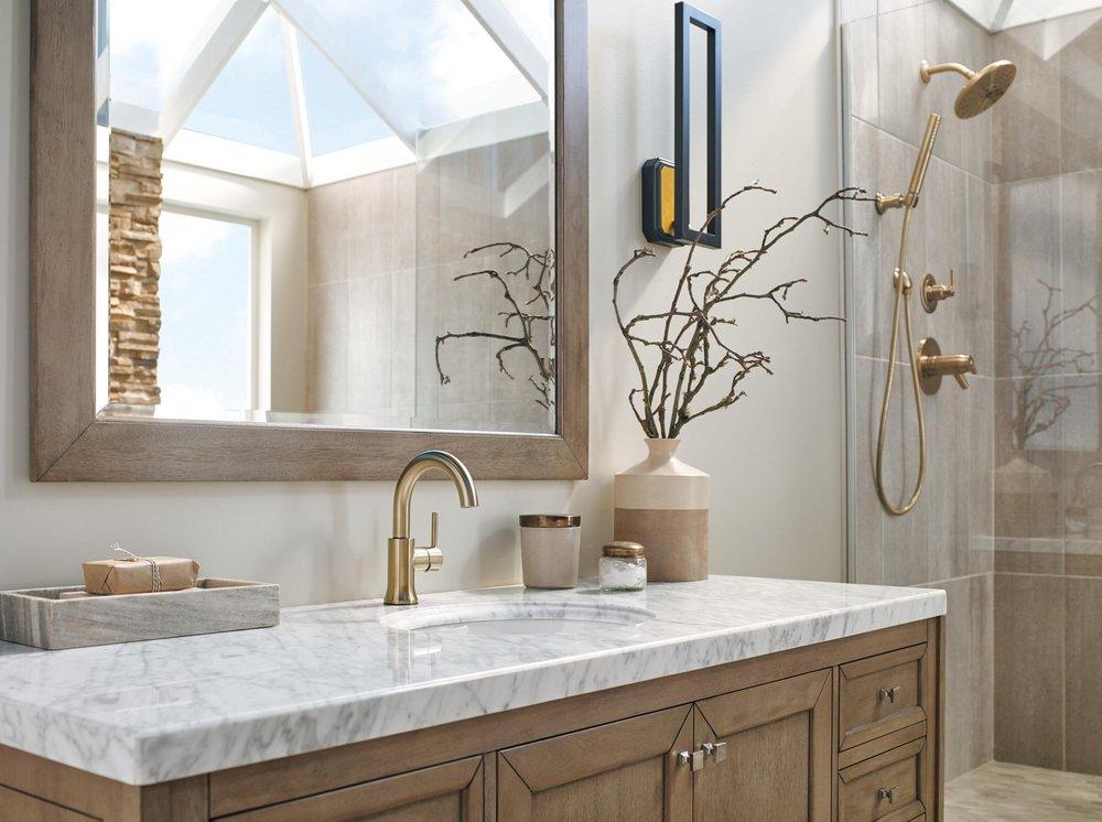 Delta Faucet Brilliance® Champagne Bronze Tub and Shower Diverter Valve with Single Lever Handle 