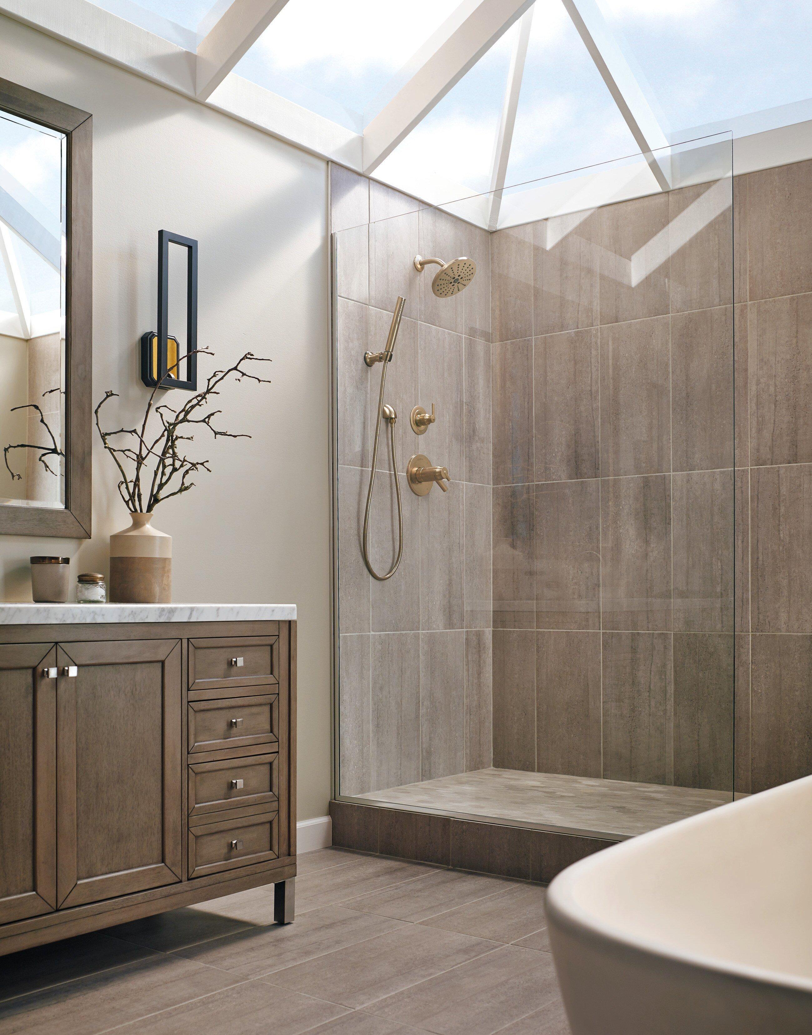 Delta Faucet Brilliance Champagne Bronze Single Handle Bathtub & Shower Faucet (Trim Only) 