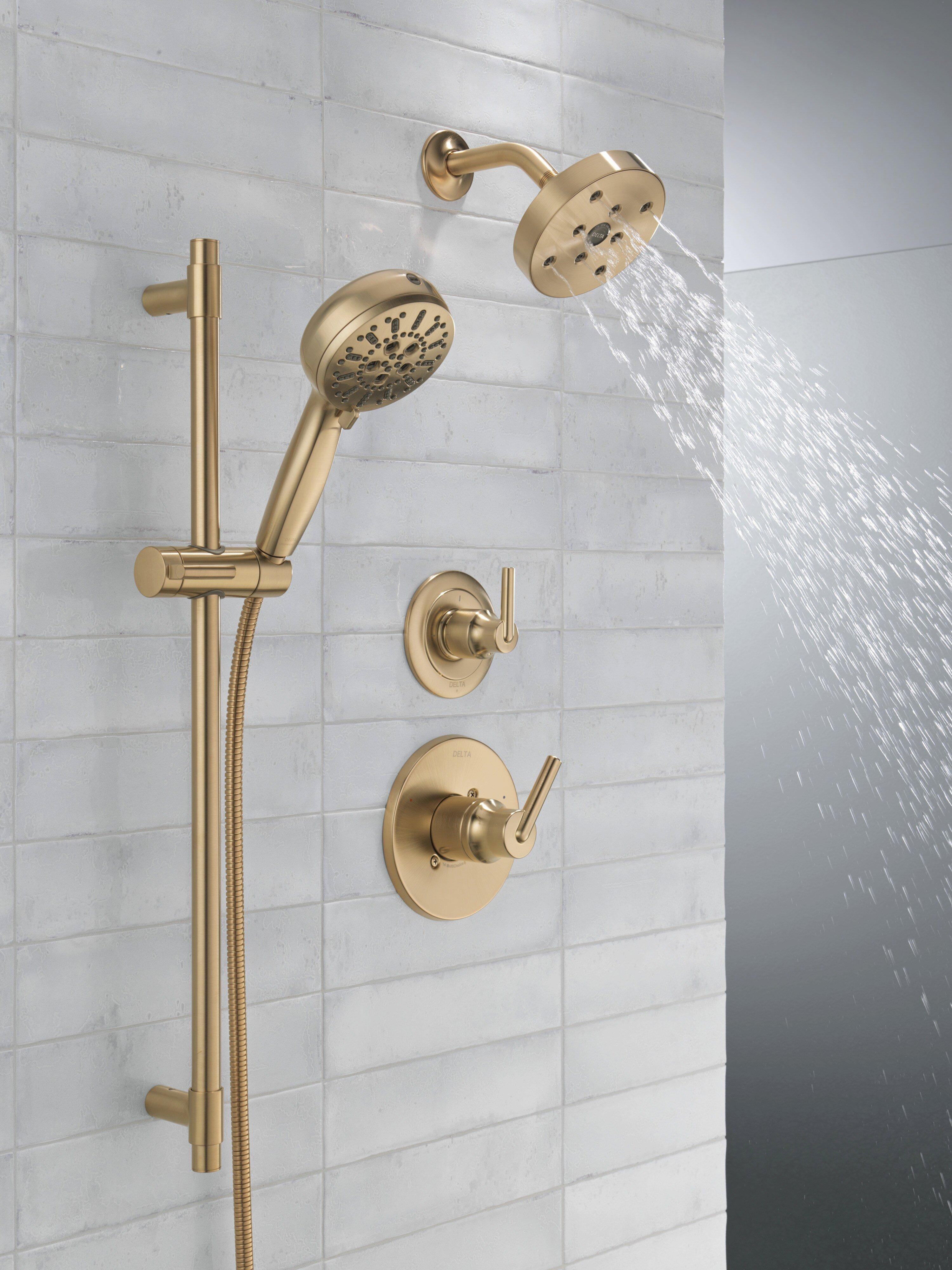 Delta Faucet Brilliance Champagne Bronze Single Handle Bathtub & Shower Faucet (Trim Only) 