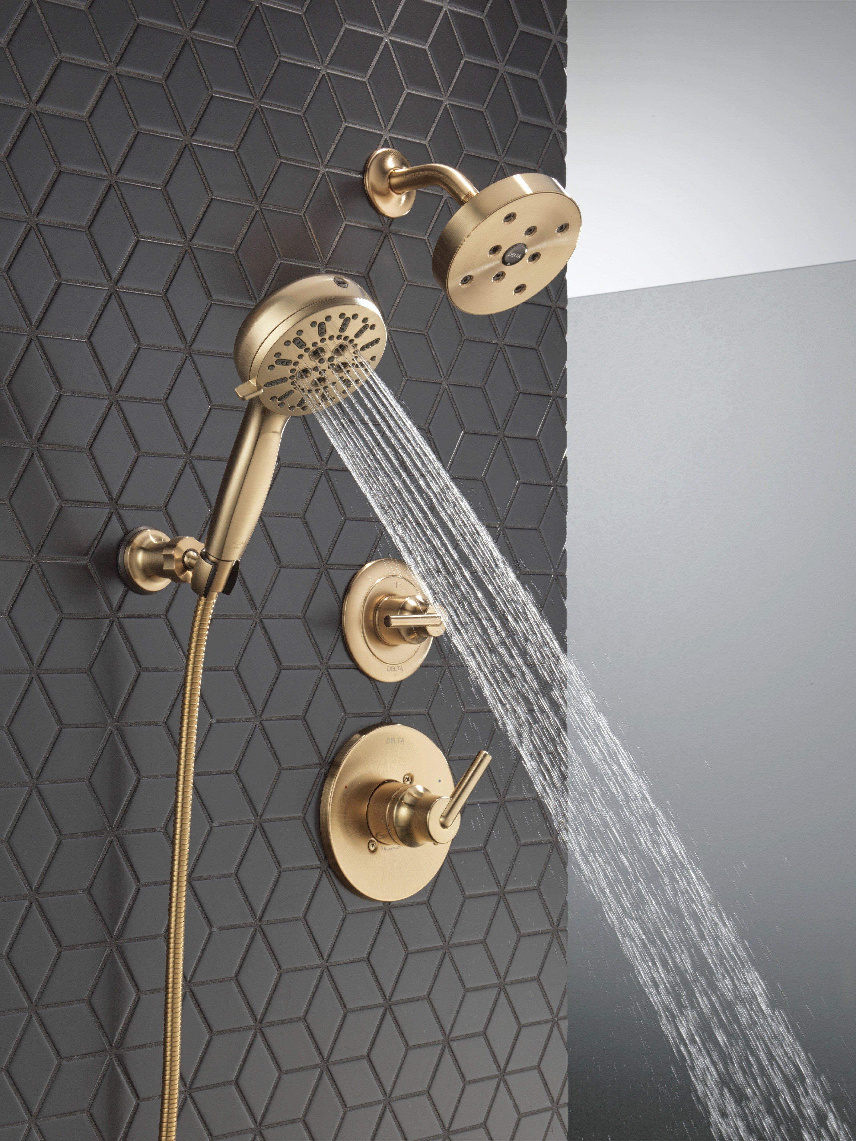 Delta Faucet Brilliance Champagne Bronze Single Handle Bathtub & Shower Faucet (Trim Only) 
