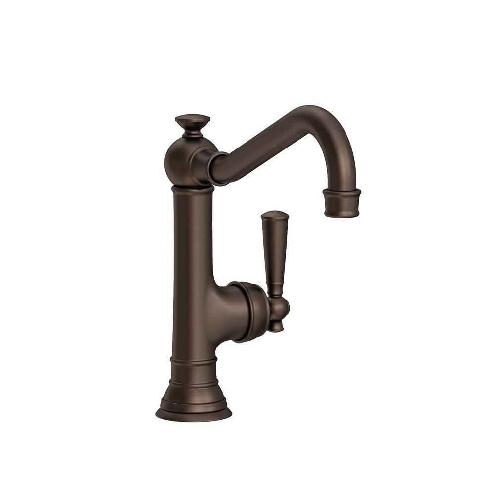 Newport Brass English Bronze 1-Hole Swivel Kitchen Faucet with Single Lever Handle 