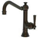 1-Hole Swivel Kitchen Faucet with Single Lever Handle in English Bronze