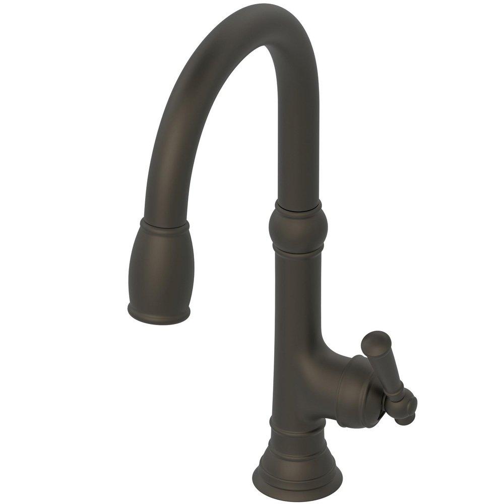 Newport Brass Weathered Brass Pull Down Kitchen Faucet 