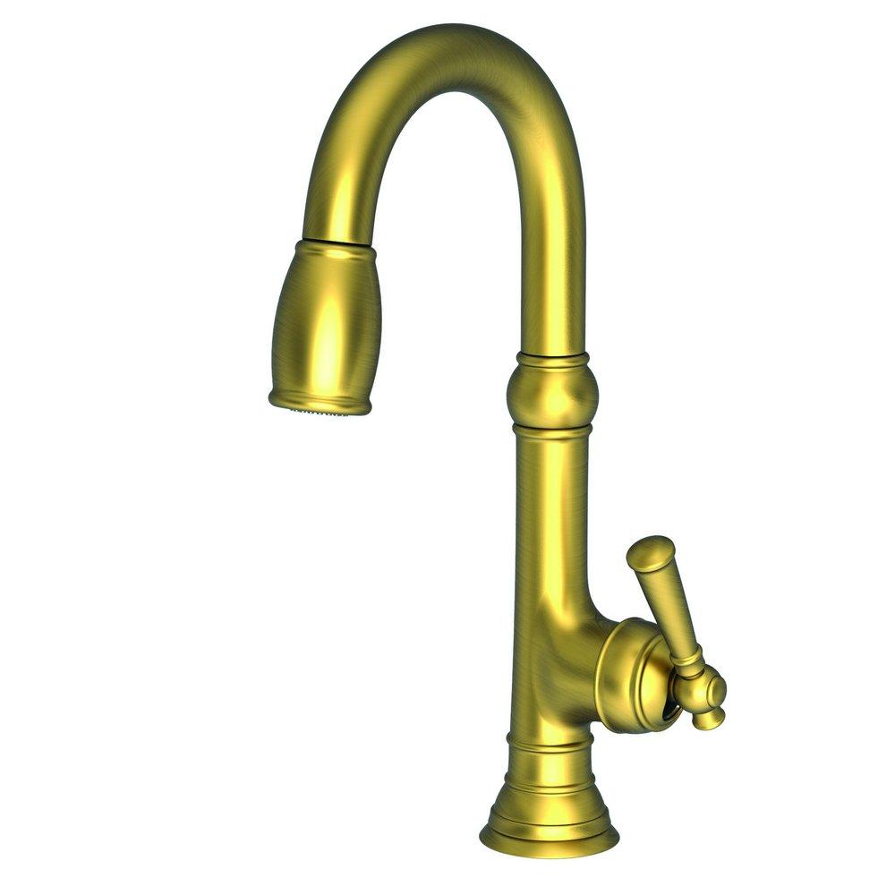 Newport Brass Antique Brass Single Lever Handle Bar Faucet 