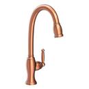 Single Handle Pull Down Kitchen Faucet in Antique Copper