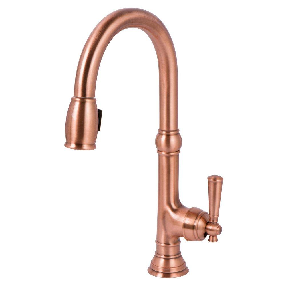 Newport Brass Antique Copper Single Handle Pull Down Kitchen Faucet 