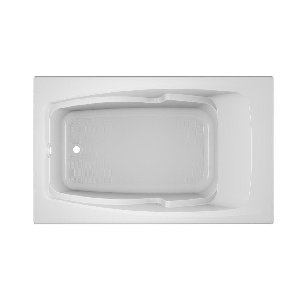 JACUZZI&reg; White 60 x 32 in. Acrylic Rectangle Drop-In or Skirted Bathtub with Right Drain 