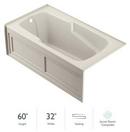 JACUZZI&reg; Oyster 60 x 32 in. Acrylic Rectangle Drop-In or Skirted Bathtub with Left Drain 