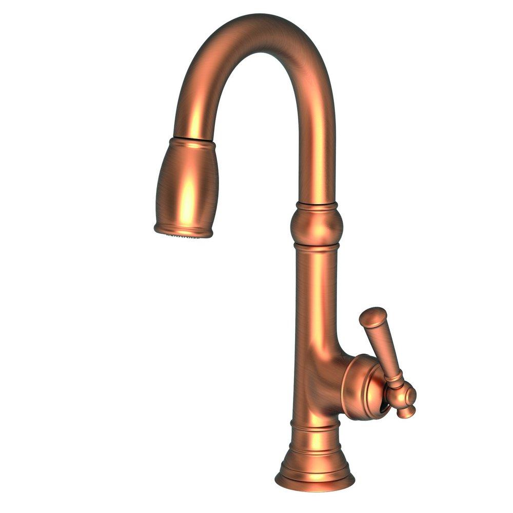 Newport Brass Antique Copper Single Lever Handle Bar Faucet 