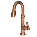 Single Handle Pull Down Bar Faucet in Antique Copper