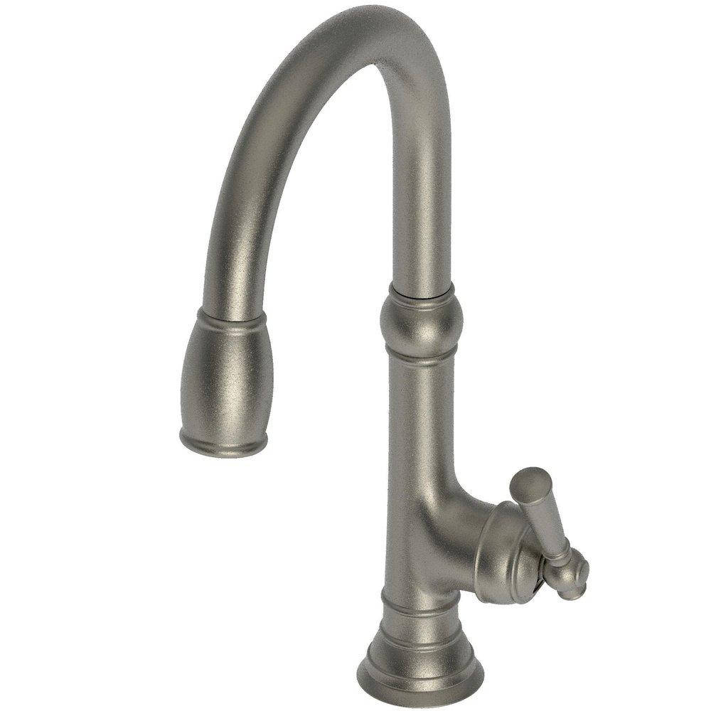 Newport Brass Gun Metal Single Handle Pull Down Kitchen Faucet 