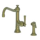 Single Handle Kitchen Faucet with Side Spray in Satin Bronze - PVD