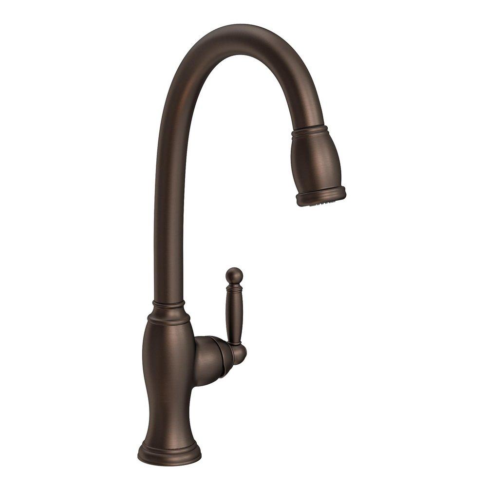 Newport Brass English Bronze Single Handle Pull Down Kitchen Faucet 