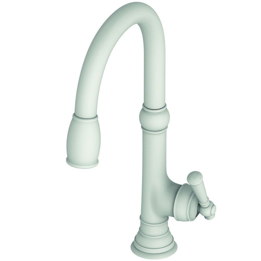 Newport Brass Matte White Single Handle Pull Down Kitchen Faucet 