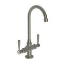 Newport Brass Gun Metal Prep Sink or Bar Faucet with Double Lever Handle 