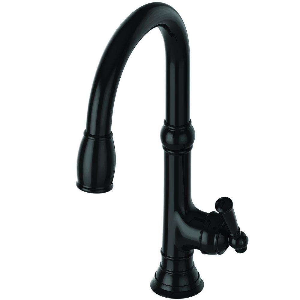 Newport Brass Gloss Black Pull Down Kitchen Faucet 