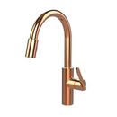Single Handle Pull Down Kitchen Faucet in Polished Copper