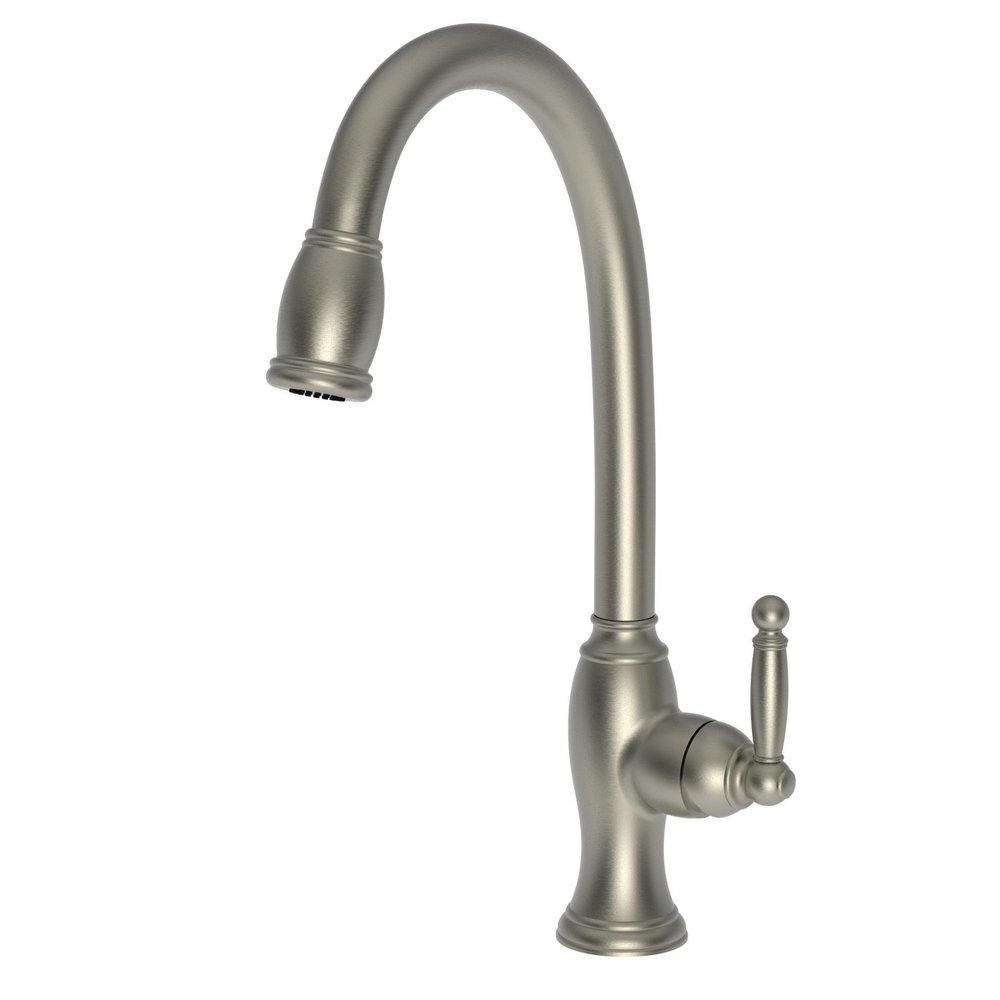 Newport Brass Gun Metal Single Handle Pull Down Kitchen Faucet 