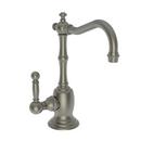 1-Hole Hot Water Dispenser Faucet with Single Lever Handle in Gun Metal