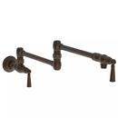 Two Handle Lever Handle Pot Filler in Polished Copper