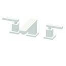 Two Handle Bathroom Sink Faucet in Matte White